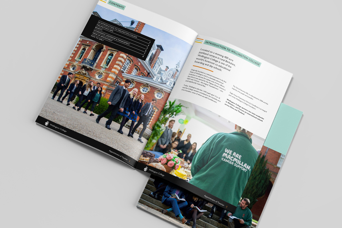 Marketing Strategy for Schools wellington college brochure inner pages