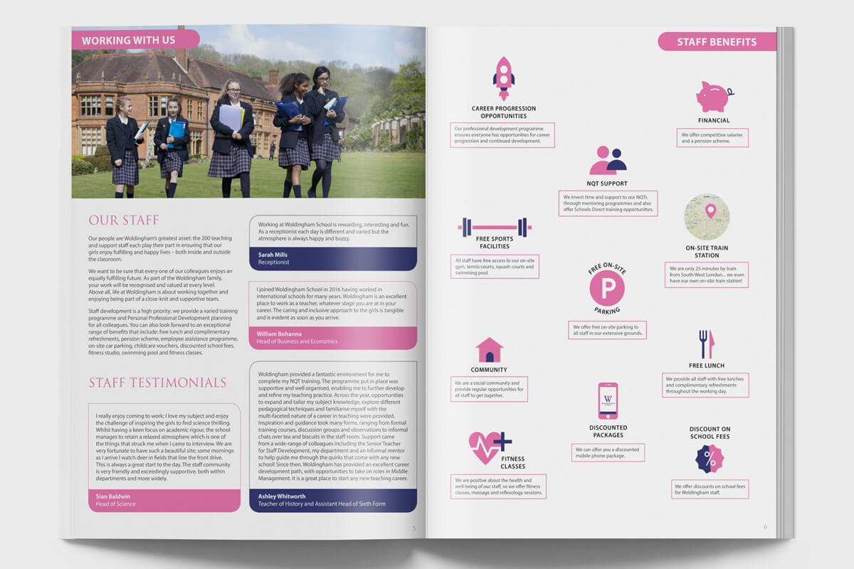 Recruitment Marketing for Woldingham School woldingham school brochure