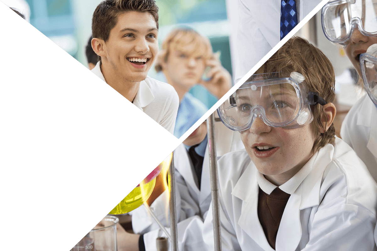 children in science class